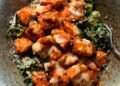 Crispy Buffalo Tofu with Caesar Salad Recipe