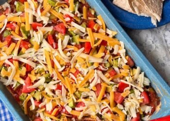 Layered Taco Dip-The Southern Girl Cooks versatile recipe mexican