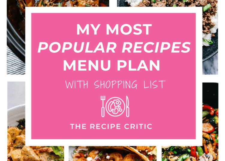 My Most Widespread Recipes Meal PlanĀ