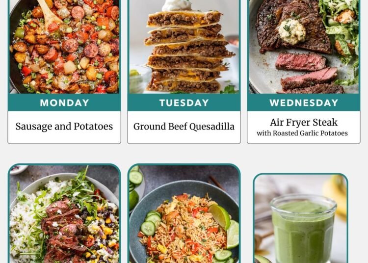 Weekly Meal Plan 6.22.25 – WellPlated.com