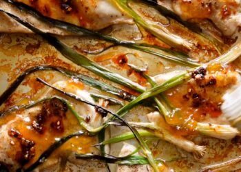 Apricot Hen with Charred Scallions Recipe