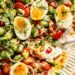 Spiced Chickpeas and Eggs with Garlic Herb Yogurt & Recent Salad