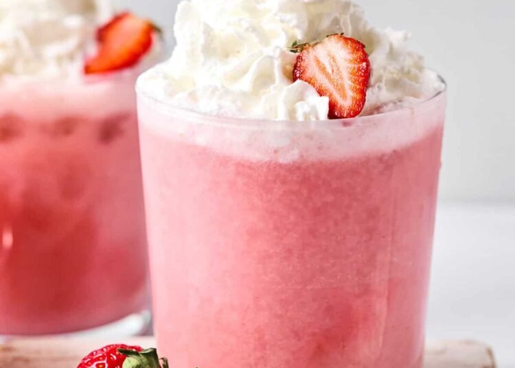 Straightforward Strawberries and Cream Cocktail