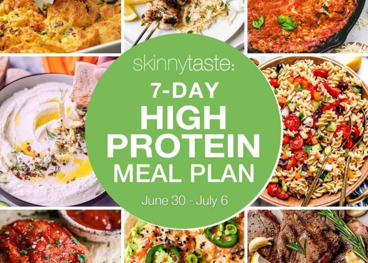 7 Day Excessive Protein Weight loss program Meal Plan