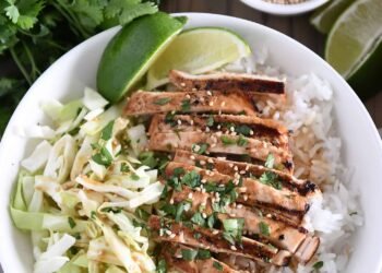 Sticky Honey Ginger Soy Hen Bowls