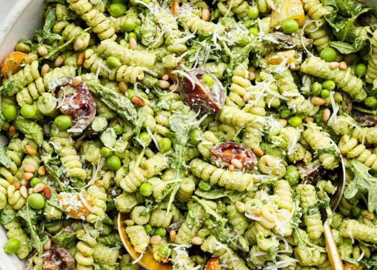 Creamy Inexperienced Goddess Pasta Salad Recipe