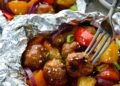 Teriyaki Meatball Foil Packets – Oven, Grill or Campfire Recipe