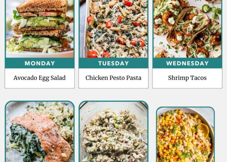 Weekly Meal Plan 7.6.25 – WellPlated.com