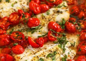 Baked Cod with Tomatoes – Spend With Pennies