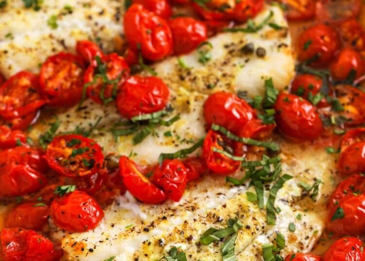 Baked Cod with Tomatoes – Spend With Pennies