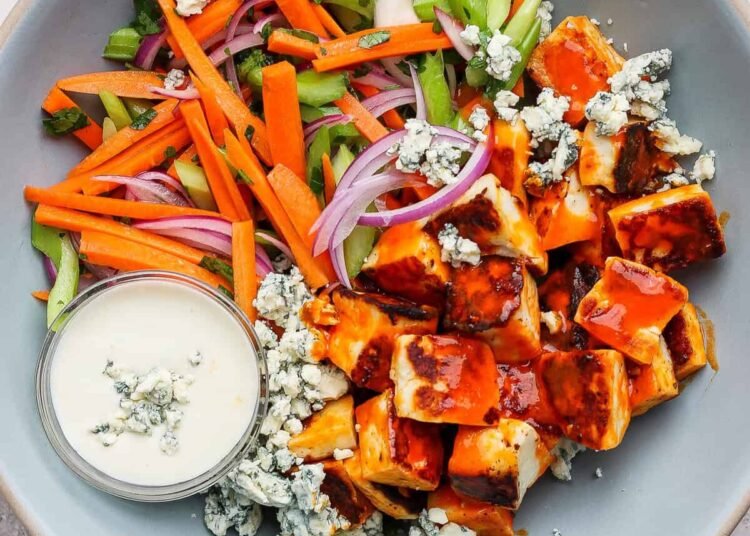 Crispy Buffalo Halloumi Salad – Match Foodie Finds
