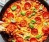 Cherry Tomato & Pepperoni White Bean Bake