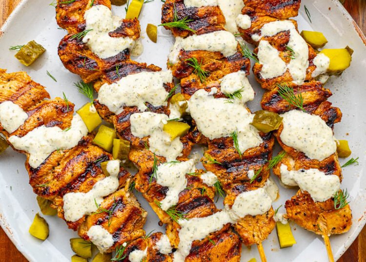 Dill Pickle Ranch Rooster Skewers