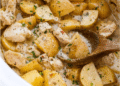 Gradual Cooker Parmesan Garlic Hen and Potatoes Recipe