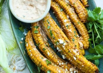 Elote-Fashion Corn Ribs Within the Air Fryer or Oven
