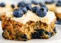 Lemon Blueberry Zucchini Cake with Lemon Frosting (gluten-free)