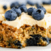 Lemon Blueberry Zucchini Cake with Lemon Frosting (gluten-free)