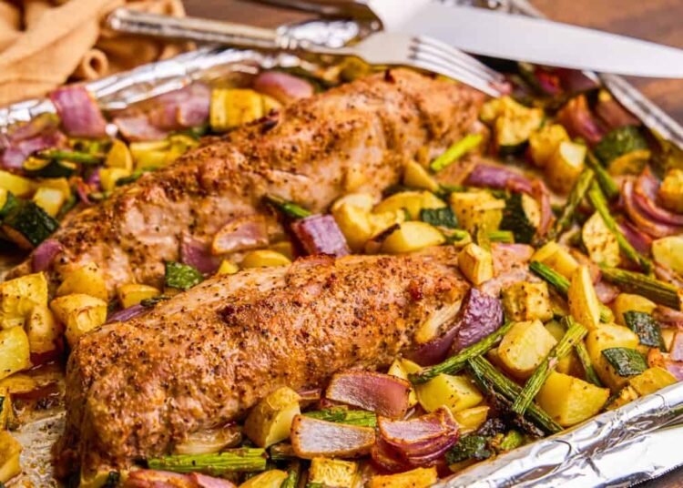 Sheet Pan Pork Tenderloin and Veggies