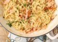 Smoked Salmon Pasta with Pine Nuts