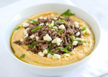 Hummus with Spiced Floor Beef Recipe