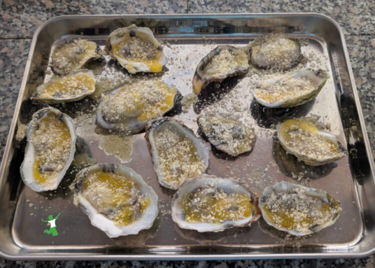 Garlic Parmesan Broiled Oysters | Wholesome House Economist