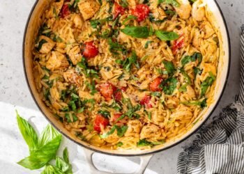 Rooster and Orzo Skillet {One Pan and 30 Minutes!|