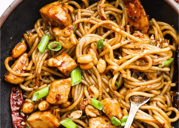 Spicy Kung Pao Hen Noodles