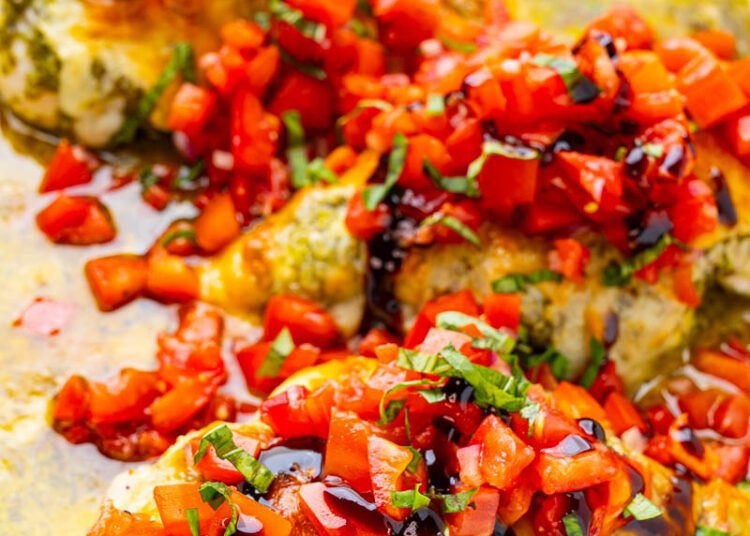 Pesto Baked Rooster – Closet Cooking