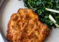 Pork Milanese with Kale and Apple Salad
