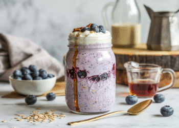 Protein Blueberry Pancake In a single day Oats Recipe (22g Protein)