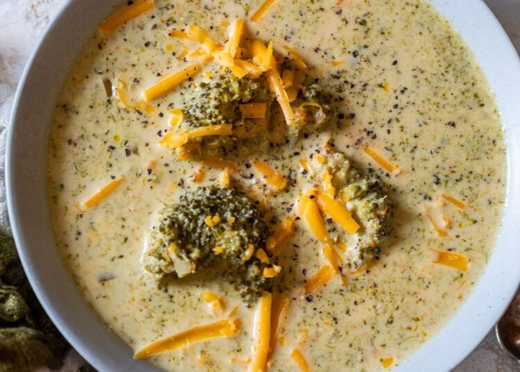 Copycat Panera Broccoli Cheddar Soup (in a Crockpot!)