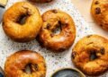Excessive-Protein Pumpkin Bagels (one bowl, no yeast!)