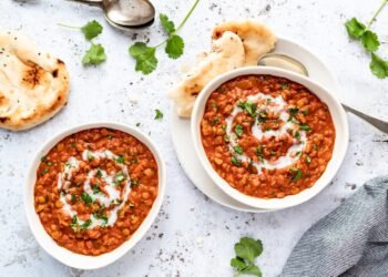 Creamy Vegan Tomato Lentil Soup (12g of plant-based protein!)