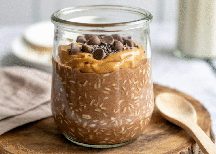Chocolate Peanut Butter Protein In a single day Oats Recipe (25g Protein)