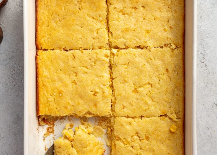 Lightened-Up Corn Casserole (Make-Over Vacation Facet Dish)