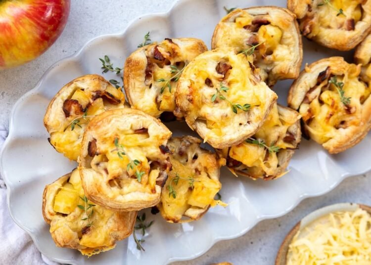 Puff Pastry Apple and Bacon Bites (Savory Fall Appetizer)