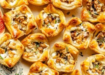 6-Ingredient Fig & Goat Cheese Puff Pastry Bites
