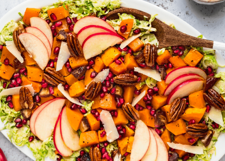 Butternut Squash & Brussels Sprouts Caesar Salad (nice for the vacations!)