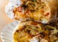 Sheet Pan Breakfast Burritos with Creamy Chipotle Sauce Recipe