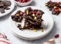 Darkish Chocolate Bark with Pistachios and Cranberries
