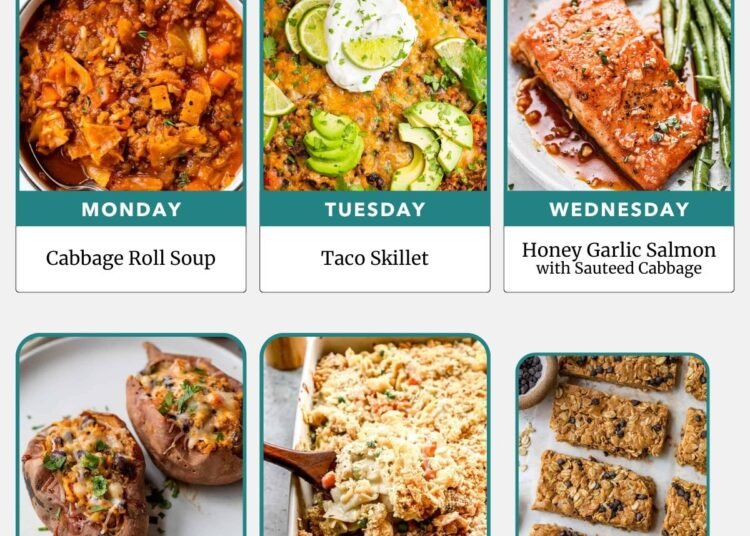 Weekly Meal Plan 1.25.26 – WellPlated.com