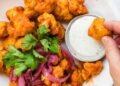 Air Fryer Cauliflower Wings with Honey Sriracha