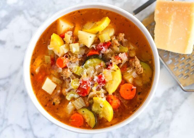 Minestrone Soup Recipe with Sausage