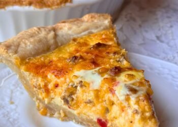 SAUSAGE AND PIMENTO CHEESE QUICHE