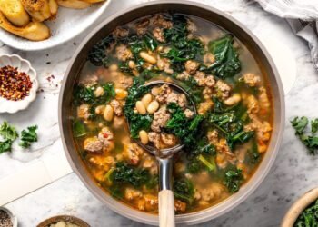 White Bean Soup With Sausage (Excessive-Protein)