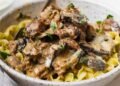 Sluggish Cooker Beef Stroganoff with Egg Noodles