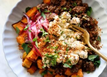 Road Corn Beef and Candy Potato Bowls Recipe