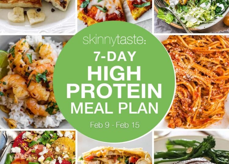 7 Day Excessive Protein Weight loss program Meal Plan