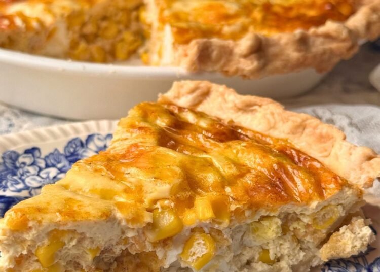 CHEDDAR CORN QUICHE – The Southern Girl Cooks