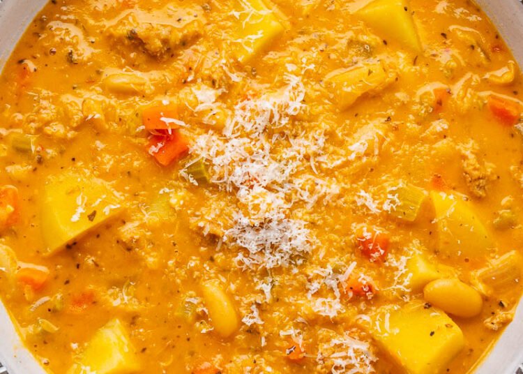 Creamy Sausage and Bean Soup